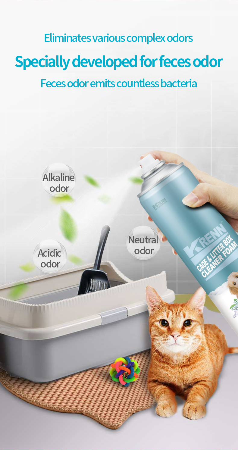 Antibacterial Cleaning Foam for Pet Litter Boxes